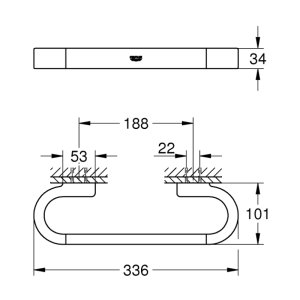 Grohe Selection Grip Bar - Brushed Cool Sunrise (41064GN0) - main image 2