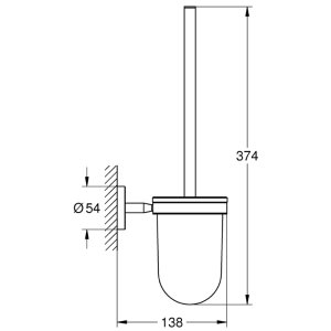 Grohe Start Cosmopolitan Toilet Brush Set - Chrome (41169000) - main image 2