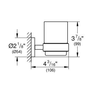 Grohe Start Glass With Holder - Supersteel (41194DC0) - main image 2