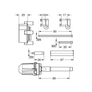 Grohe Universal Extension Set for Single-Lever Mixers - 25mm (14056000) - main image 2