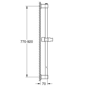 Grohe Vitalio Universal Shower Rail - 900mm - Chrome (26961001) - main image 2