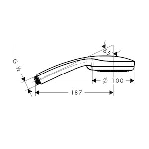 Hansgrohe Croma 100 Vario EcoSmart shower head (28537000) - main image 2