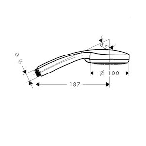 Hansgrohe Croma 100 4 Spray Vario Shower Head - Chrome (28535000) - main image 2