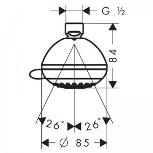 Hansgrohe Crometta 85 overhead shower Multi (28425000) - main image 2