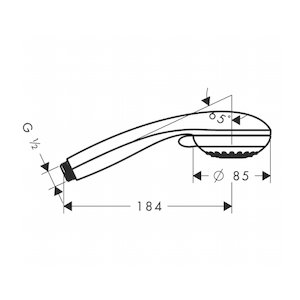 Hansgrohe Crometta 85 Hand Shower Vario - Chrome (28562000) - main image 2