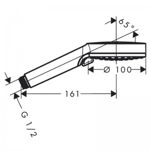 hansgrohe Crometta Hand Shower 100 Vario - Chrome (26330400) - main image 2