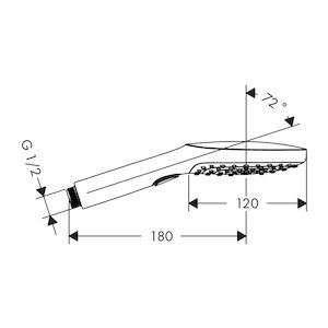 hansgrohe Raindance Select E 120 Ecosmart shower head (26521000) - main image 2