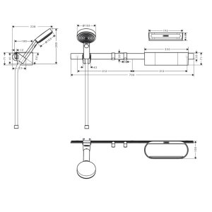 Hansgrohe WallStoris EcoSmart Bundle 3jet  - Matt White (24291700) - main image 2