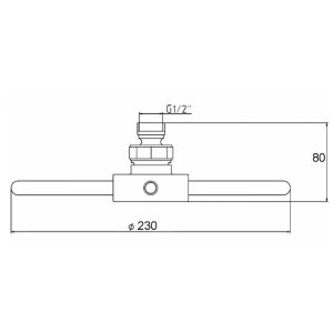 Hudson Reed Cloudburst 230mm Fixed Shower Head (A3027) - main image 2