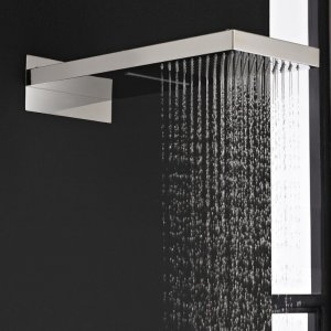 Hudson Reed Rectangular Shower Head With Water Blade - Chrome (HEAD48) - main image 2