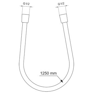 Ideal Standard Idealrain Idealflex 1.25m Shower Hose (BE125AA) - main image 2