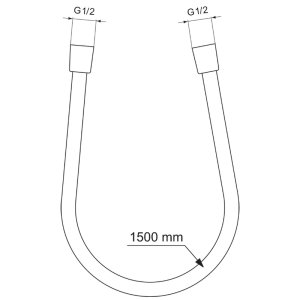 Ideal Standard Idealrain Idealflex 1.5m Shower Hose (BE150AA) - main image 2