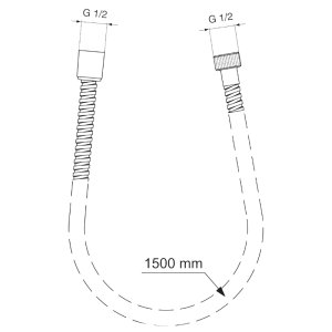 Ideal Standard Idealrain Metalflex 1.5m Shower Hose (BF150AA) - main image 2