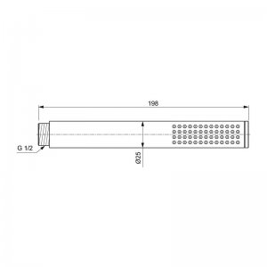 Ideal Standard Idealrain Single Function Stick Handspray - Chrome (BC774AA) - main image 2