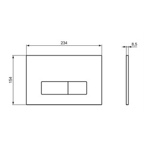 Ideal Standard Oleas P2 Dual Flush Plate - Chrome (R0119AA) - main image 2