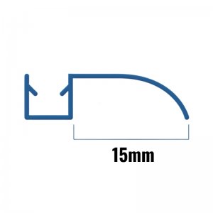 Inventive Creations Arch Bottom Drip Seal - 4-6mm Glass - 800mm Long (6ARDR 800) - main image 2