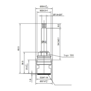 Inventive Creations Left Hand Opening Flow Cartridge - 3/4" (SH4L) - main image 2