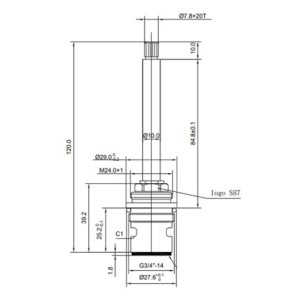 Inventive Creations Left Hand Opening Flow Cartridge - 3/4" (SH7L) - main image 2