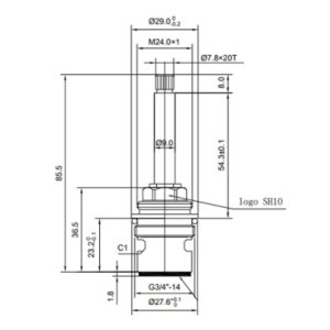 Inventive Creations Right Hand Opening Flow Cartridge - 3/4" (SH10R) - main image 2