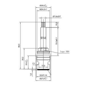 Inventive Creations Right Hand Opening Flow Cartridge - 3/4" (SH9R) - main image 2