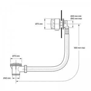 Mira bath overflow and filler (1.1605.140) - main image 2