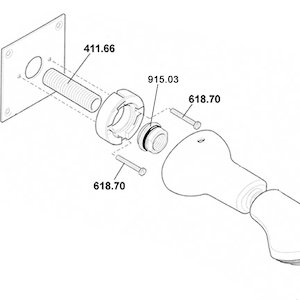 Mira Response RF7 BIR fixed shower head - chrome (1605.130) - main image 2