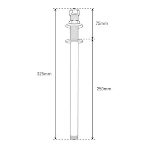 MX ceiling shower arm - chrome (HJH) - main image 2