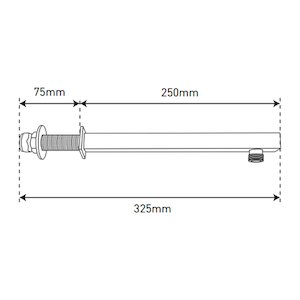 MX square shower arm (HJR) - main image 2