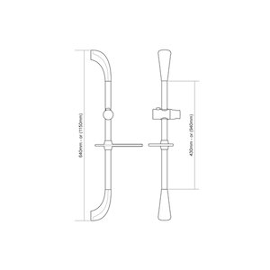 Triton Conor riser rail set - white/chrome (TSKCONNWC) - main image 2