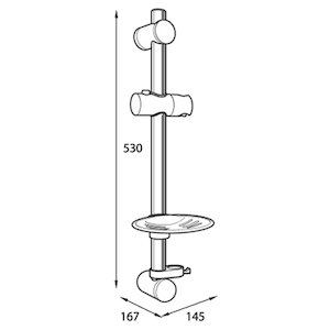 Triton Adam riser rail - chrome (TSKADAMCH) - main image 2