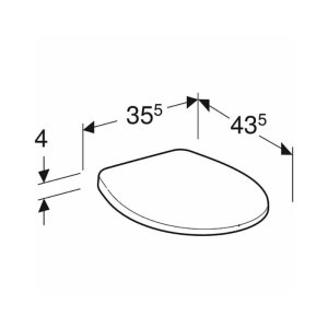 Twyford Alcona Toilet Seat - White (AR7857WH) - main image 2