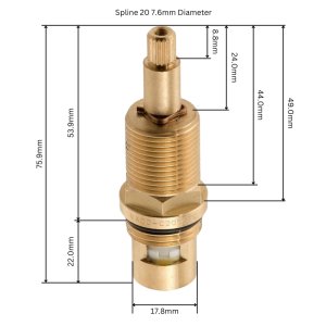 Vado 1/2" flow cartridge (C-205-RTC) - main image 2