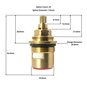 Crosswater On-off 3/4 flow cartridge (R1523) - main image 3