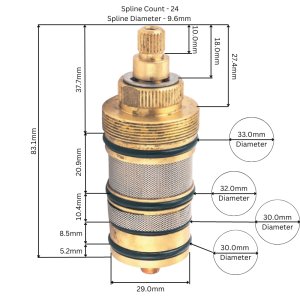 Crosswater thermostatic cartridge (TCG1210FA2) - main image 3