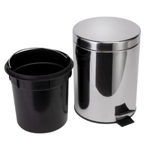 Croydex Britannia Five Litre Pedal Bin - Chrome (QA107305) - main image 3