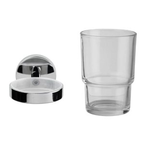 Croydex Flexi-Fix Pendle Tumbler and Holder - Chrome (QM411841) - main image 3