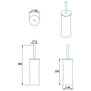 Croydex Modular Toilet Brush & Holder - Polished Stainless Steel (QM112005) - main image 3