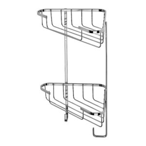 Croydex rust free two tier medium corner basket - mild steel (QM260241) - main image 3