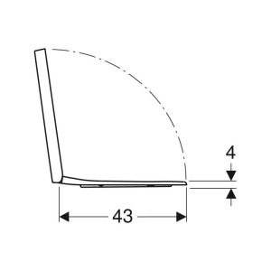 Geberit Selnova Square Toilet Seat - White (501.555.01.1) - main image 3