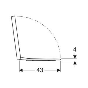 Geberit Selnova Square Toilet Seat - White (501.557.01.1) - main image 3