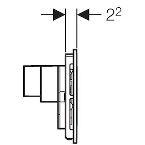 Geberit Sigma40 dual flush plate - brushed white (115.600.KQ.1) - main image 3