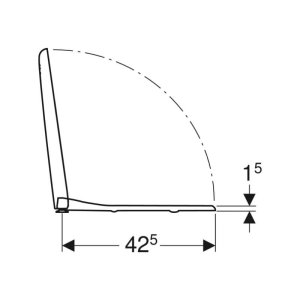 Geberit Smyle Toilet Seat - White (500.235.01.1) - main image 3