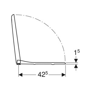 Geberit Smyle Toilet Seat - White (500.979.01.1) - main image 3