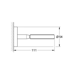 Grohe Bau Cosmopolitan Glass/Soap Dish Holder - Chrome (40585001) - main image 3