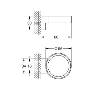 Grohe Selection Glass/Soap Dish Holder - Cool Sunrise (41027GL0) - main image 3