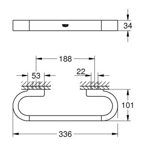 Grohe Selection Grip Bar - Brushed Warm Sunset (41064DL0) - main image 3