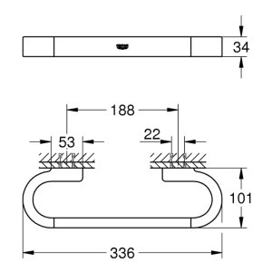 Grohe Selection Grip Bar - Chrome (41064000) - main image 3