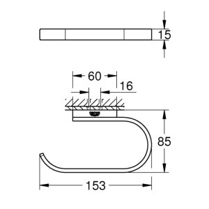 Grohe Selection Toilet Roll Holder - Brushed Warm Sunset (41068DL0) - main image 3