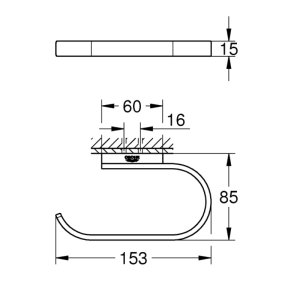 Grohe Selection Toilet Roll Holder - Chrome (41068000) - main image 3