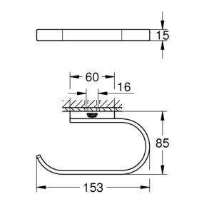 Grohe Selection Toilet Roll Holder - Cool Sunrise (41068GL0) - main image 3